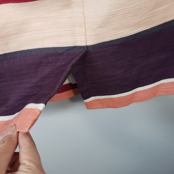 LOFT Outlet Navy Plum Pink Purple Skirt Womens Size 8  Preppy Casual Style /A289 - Picture 4 of 7